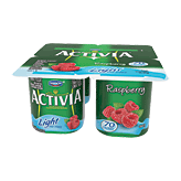 Dannon Activia Light Fat Free Yogurt Raspberry 4 Oz Full-Size Picture